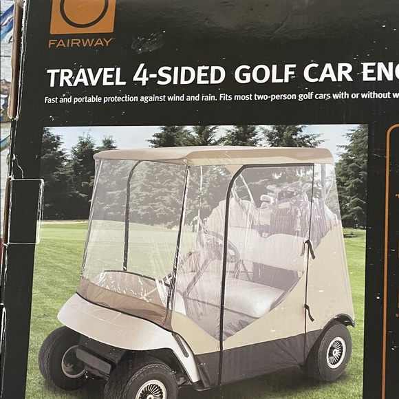 Fairway Travel 4-Sided Golf Cart Enclosure - Tan - Picture 1 of 3